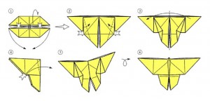 Origami-babochka-shema-sborki из катамарана